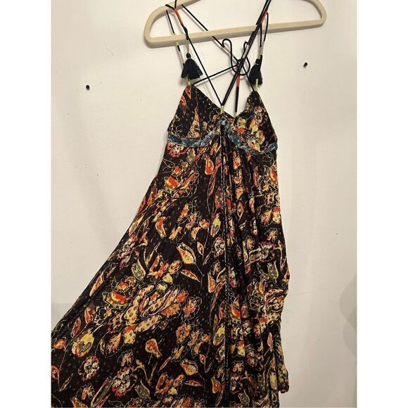 Free People New! Rare Garden Party Floral Print Maxi Dress\Top Ivory Combo Sz Xs - Picture 8 of 10